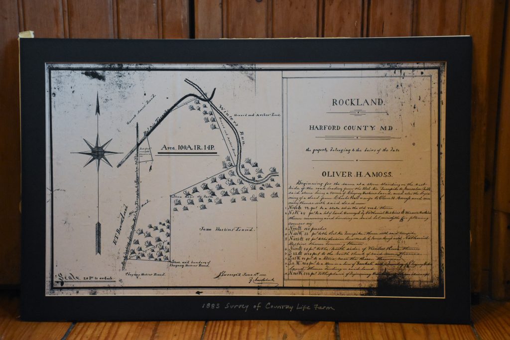 Country Life Farm in an early plat drawing called Rockland 