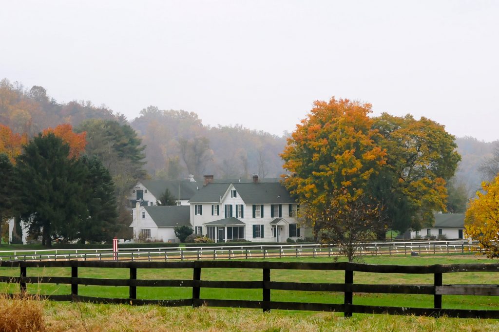 Merryland house in a fall setting.